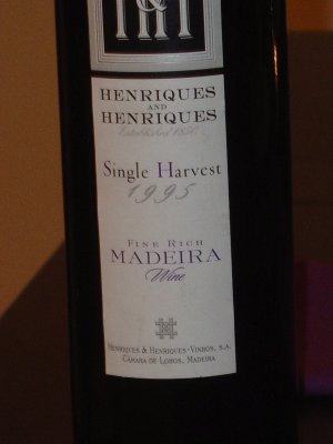 etiquette henriques single harvest 1995